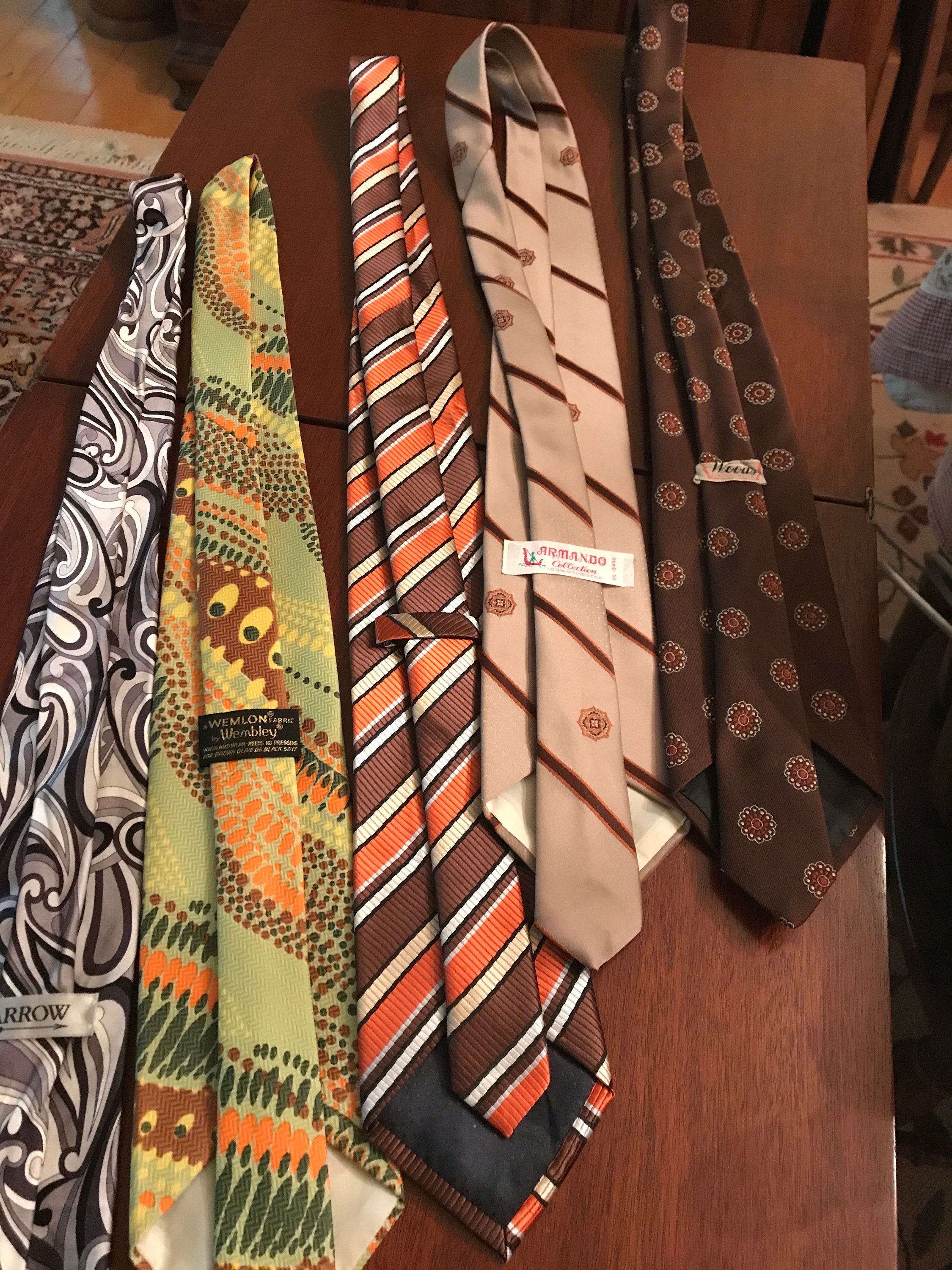 Mens 70s Ties Collection - Etsy
