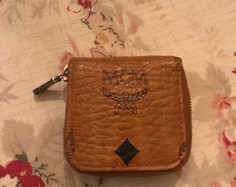 Vintage Iconic MCM Leather mini coin pouch