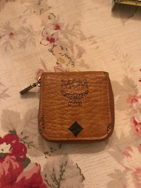 Vintage Iconic MCM Leather mini coin pouch