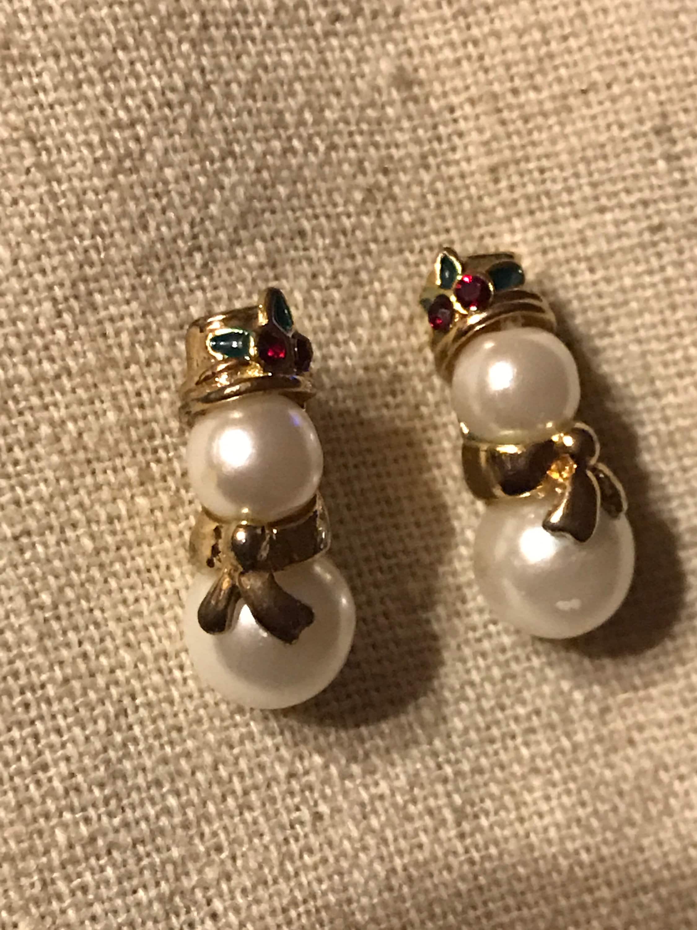 Avon snowman earrings deals