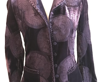 Purple Velvet Blazer Sz 4