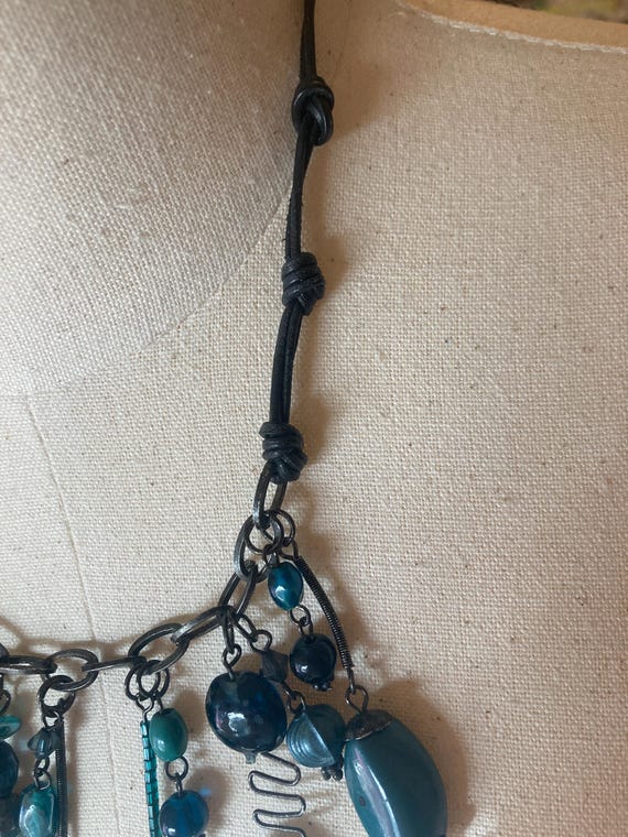 Statement Necklace in Blues - image 2
