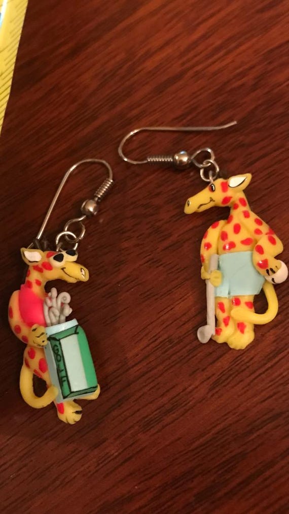 Golfing Giraffes Earrings