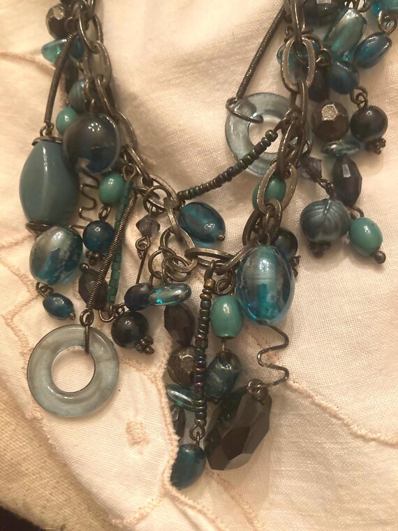 Statement Necklace in Blues - image 6