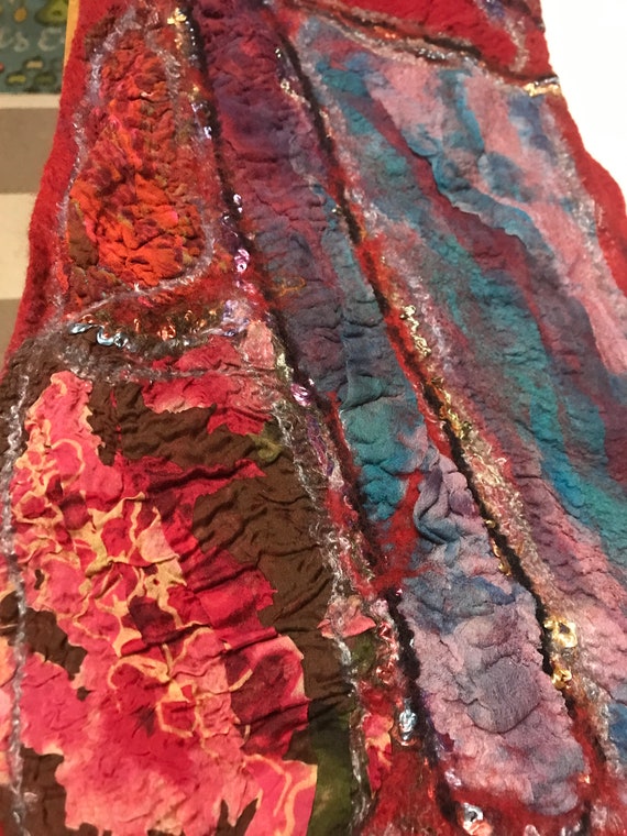 Mixed Fabric Art  Scarf