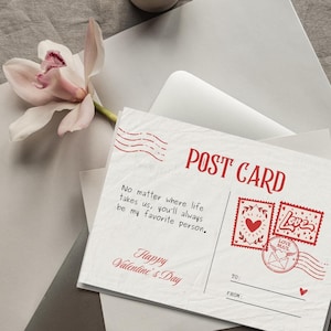 Postal imprimible para el día de San Valentín: cita de amor con la frase «Persona favorita», descarga instantánea, tarjeta romántica para tu pareja que puedes hacer tú mismo, diseño personalizable