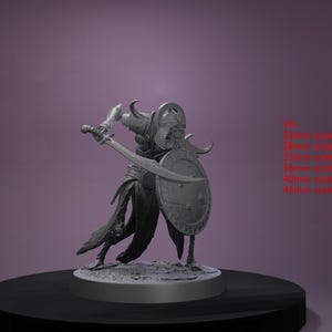 Undead Skeleton Warrior A V1 - V7 Miniature | Fantasy Pathfinder DND Figurine | Undead Mini | 25mm - 45mm Scale | 3D Resin 12k Print |