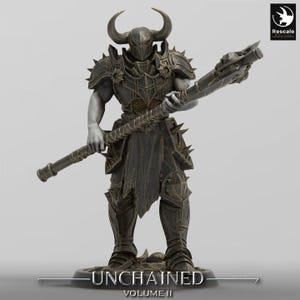 Oath breaker Commander Knight Leader V9 | Premium DnD Miniature | Mini Warrior | Sanded & Primed | Resin 3D Printed| 28mm 32mm 75mm |