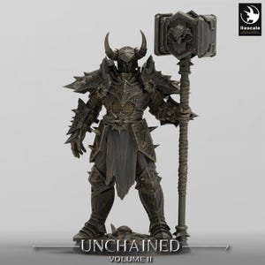 Oath breaker Commander Knight Leader V5 | Premium DnD Miniature | Mini Warrior | Sanded & Primed | Resin 3D Printed| 28mm 32mm 75mm |