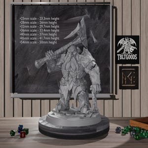 Magma Forged  Dwarven Soldier Miniature B | Fantasy DND Figurine | Dwarf Mini | 25mm - 54mm Scale | 3D Resin 12k Print | High Detail Mini |
