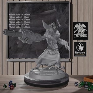Artilleur d&#39;élite folklorique des rats V1-V7| Miniature haut de gamme | Mini D&D Premium | Miniature homme-bête | Poncé et apprêté | Impression 3D en résine | 25 mm 45 mm |