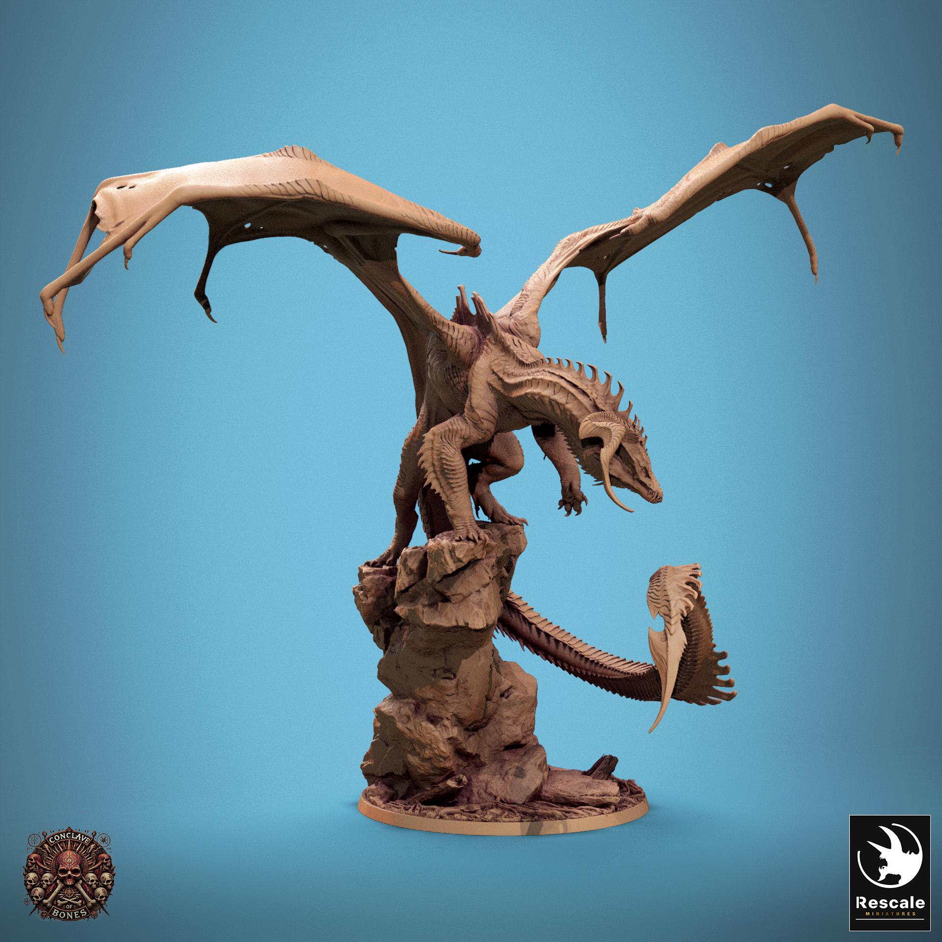 Legendary Elder Chromatic Black Dragon V2 | Premium Dnd Miniature ...