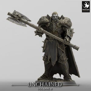 Oath breaker Commander Knight Leader V6 | Premium DnD Miniature | Mini Warrior | Sanded & Primed | Resin 3D Printed| 28mm 32mm 75mm |