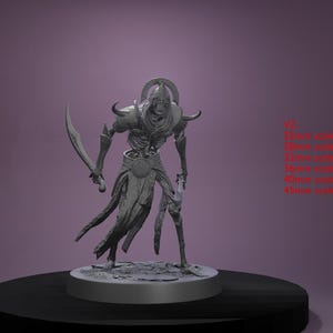 Undead Skeleton Warrior B V1 - V7 Miniature | Fantasy Pathfinder DND Figurine | Undead Mini | 25mm - 45mm Scale | 3D Resin 12k Print |