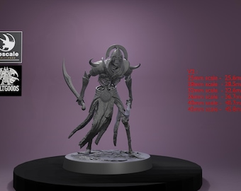Undead Skeleton Warrior B V1 - V7 Miniature | Fantasy Pathfinder DND Figurine | Undead Mini | 25mm - 45mm Scale | 3D Resin 12k Print |