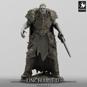 Oath breaker Commander Knight Leader V2 | Premium DnD Miniature | Mini Warrior | Sanded & Primed | Resin 3D Printed| 28mm 32mm 75mm |