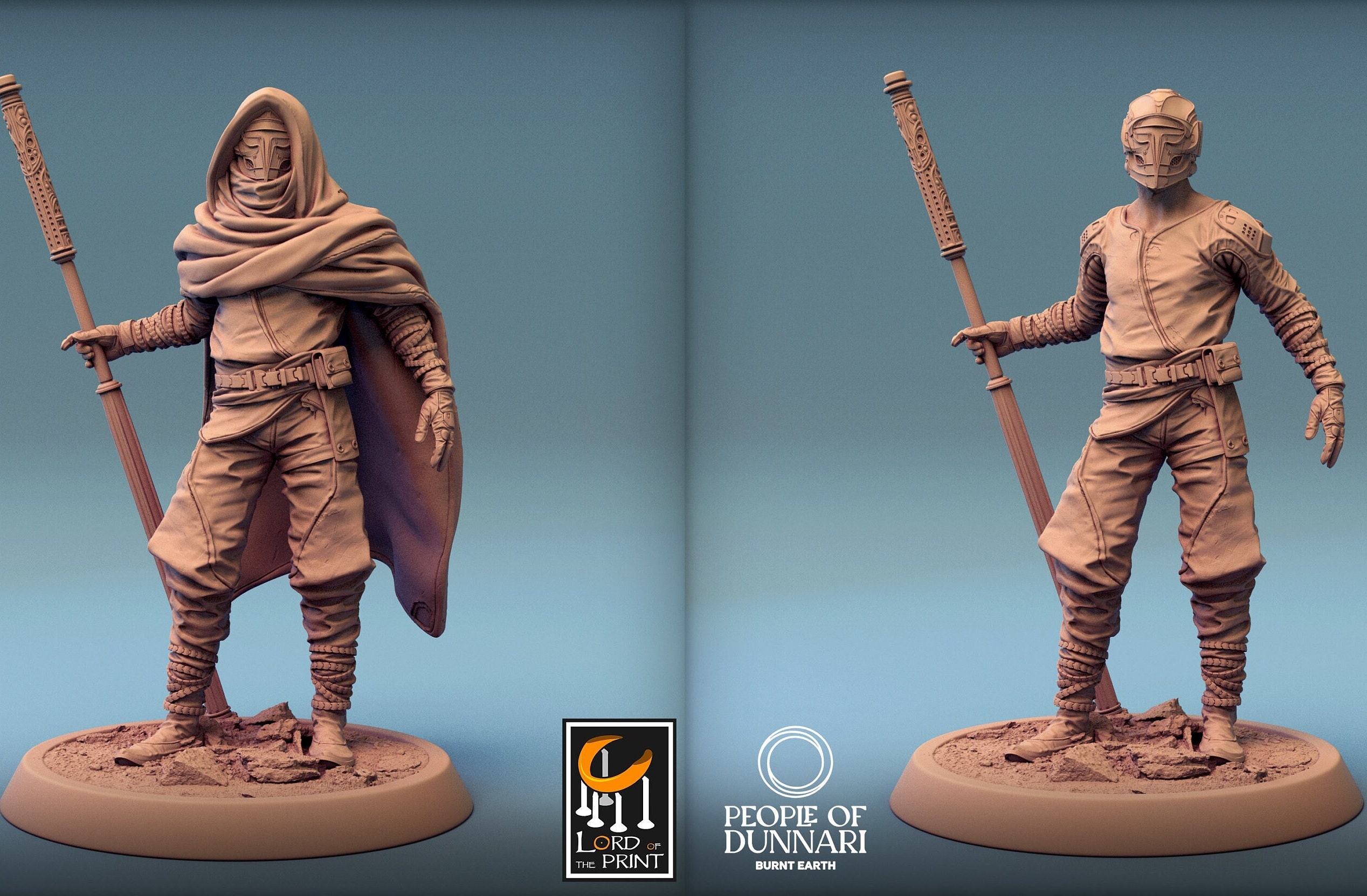 Human Nomad Leader, Tabletop Mini, Pathfinder Dnd, 3D Print Resin Print ...