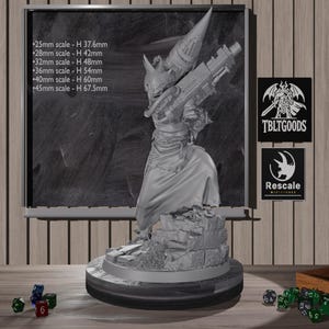 Rat folklorique mutilé B V1-V4| Miniature haut de gamme | Mini D&D Premium | Miniature homme-bête | Poncé et apprêté | Impression 3D en résine | 25 mm 45 mm |