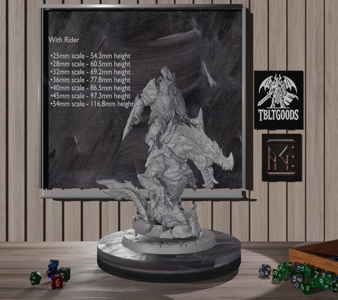 Magma Forged Dwarven Riders Miniature C | Fantasy DND Figurine | Dwarf ...