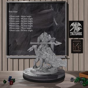 Magma Forged  Dwarven Riders Miniature A | Fantasy DND Figurine | Dwarf Mini | 25mm - 54mm Scale | 3D Resin 12k Print | High Detail Mini |