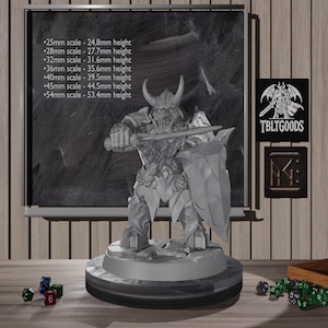 Magma Forged  Dwarven Soldier Miniature D | Fantasy DND Figurine | Dwarf Mini | 25mm - 54mm Scale | 3D Resin 12k Print | High Detail Mini |