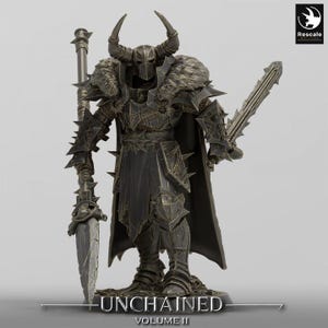 Oath breaker Commander Knight Leader V8 | Premium DnD Miniature | Mini Warrior | Sanded & Primed | Resin 3D Printed| 28mm 32mm 75mm |