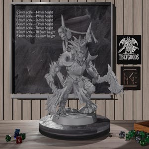 Black Scale Lizard Man Blood Jaw Barbarian | DND Figurine | Lizard Man Miniature | 25mm - 54mm Scale | 3D Resin 12k Print | High Detail |