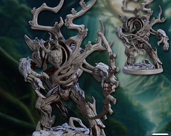 Forest Dweller Plant Monster A V1-V2 | Fantasy DND Figurine | Sanded & Primed | 28mm - 40mm Scale | 3D Resin 12k Print | High Detail Mini |