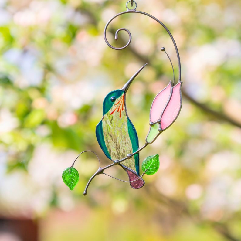 Hummingbird Window Hanger Hummingbird Windows Hangings Bird Etsy