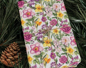 Botanical Wrapping Paper Flower Gift Wrap Elegant Flowery Wrapping Paper for Wife Mom Luxury Floral Wrapping Paper