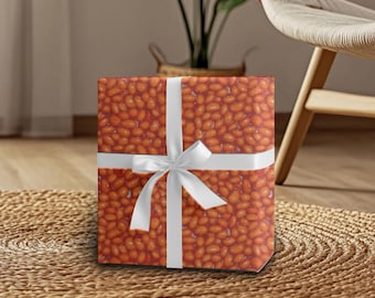 Baked Beans Wrapping Paper Funny Beans Gift Wrap for Baked Beans Lovers Unique Quirky Gift Wrap for Beans Birthday Christmas Baked Beans