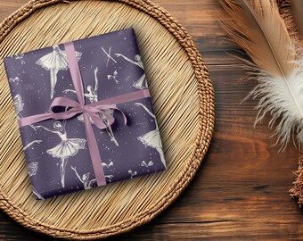 Ballerina Wrapping Paper Ballet Dancer Gift Wrap for Birthdays Nutcracker Theme & Girls Gifts Elegant Ballet Gift Wrap Elegant Luxury