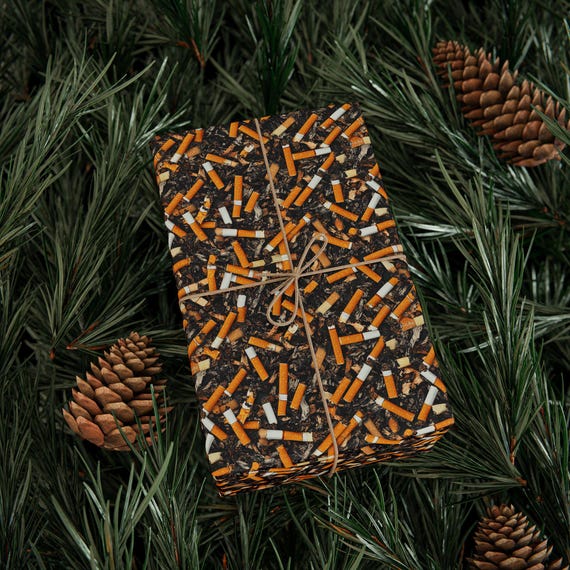 cigarettes wrapped in brown paper Cigarette Wrapping Paper Funny Smoking Gift Wrap Smokers Gift Wrapping Paper  Smoker Funny Gift Wrap for Smokers