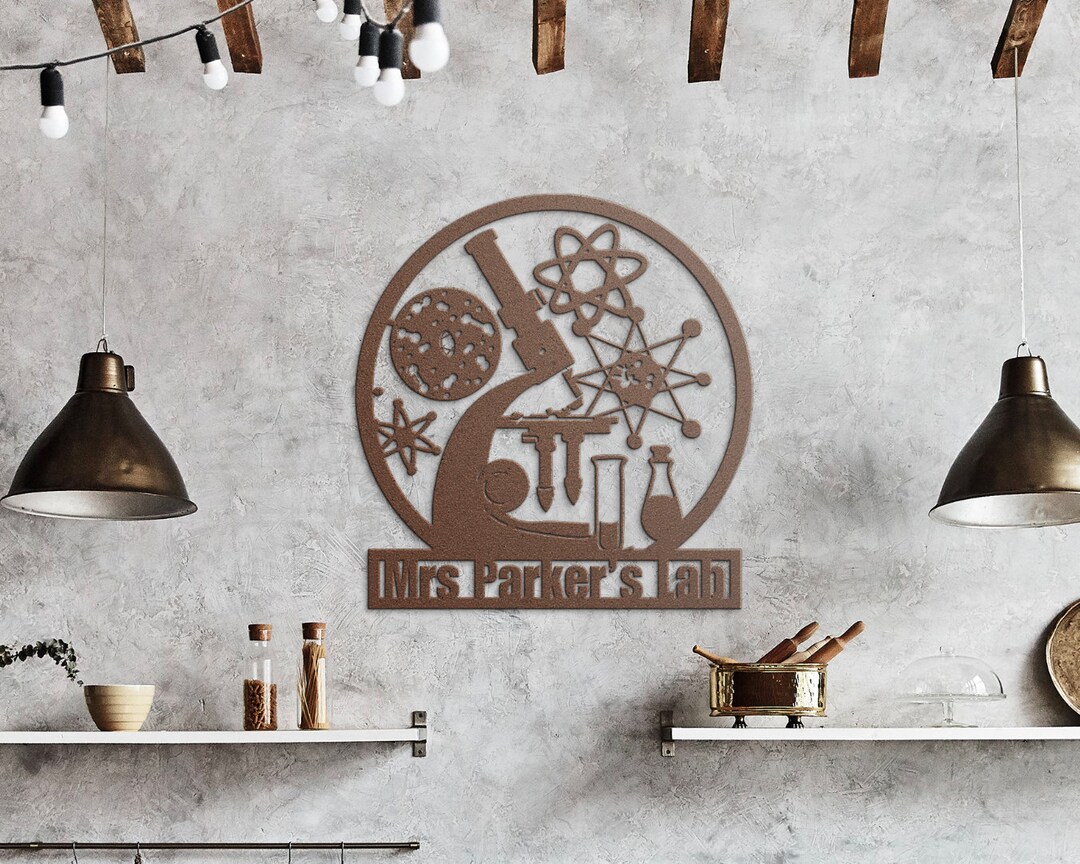 Science Teacher Metal Sign Custom Science Lab Personalized Laboratory ...