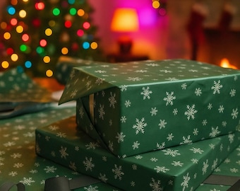 Grüne Weihnachtsgeschenkverpackungen Grüne festliche Geschenkpapiere Elegante grüne Weihnachtsgeschenkverpackung