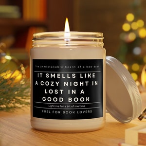 Bookish Candle Book Lover Candle Gift for Book Lover Reading a Book Candle Literature Library Candle Gift for Reader