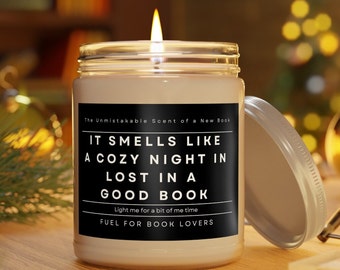 Bookish Candle Book Lover Candle Gift for Book Lover Reading a Book Candle Literature Library Candle Gift for Reader