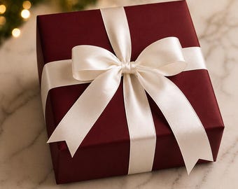Elegant Dark Red Christmas Wrapping Paper Matte Holiday Gift Wrap Minimalist Traditional Stylish Festive Wrapping Paper Gorgeous Burgundy