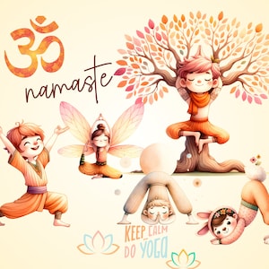 Impression d'illustration de yoga lunatique, oeuvre spirituelle de Namaste, décoration de méditation zen, cadeau de praticien de yoga, art de l'esprit paisible