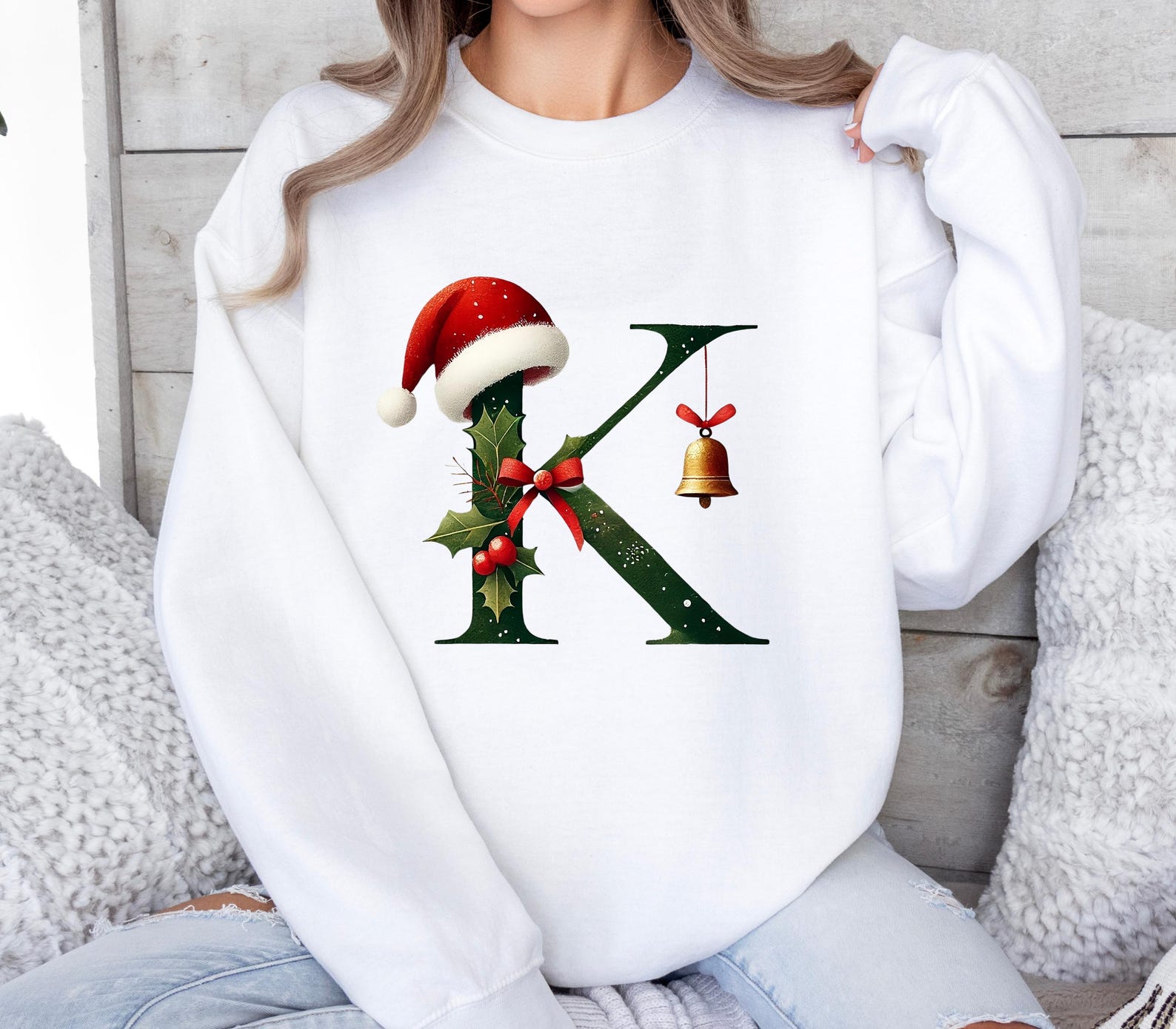 Christmas Alphabet Clipart | Festive Lettering With Santa Hats ...