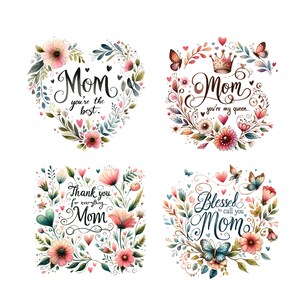 "Mama's Wunderliche Aquarell Notiz - ""Queen of My Heart"" Handgezeichnetes Design zum Muttertag."