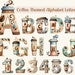 Coffee-themed Alphabet Letters - Customizable Wall Art for Coffee Shops ...