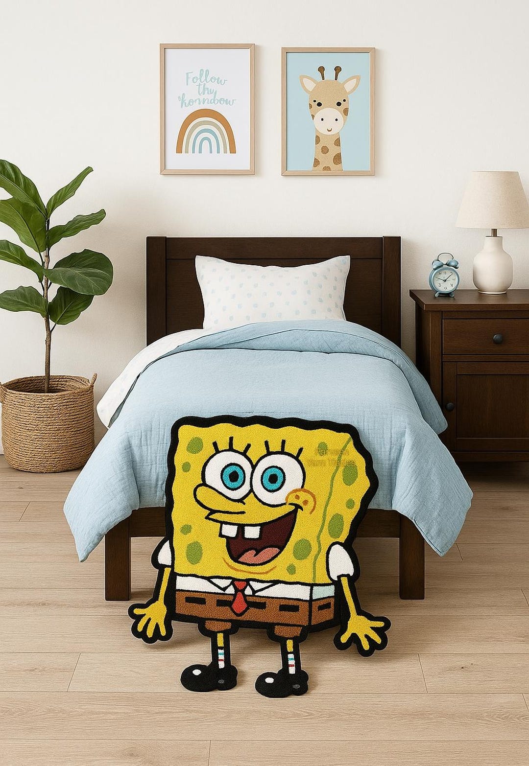 Spongebob Map Rug Spongebob Squarepants Tufted Rugs Handmade Cartoon Rug for Kids' Room ...
