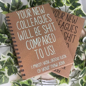 personalised notebook/work notebook/funny A5 notebook/adult notebook/humour gift idea/to do list/leaving gift/colleague gift/stationary gift