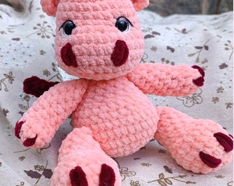 Cadeaux magiques faits main au crochet en peluche fantaisie dragon pour lui ou ses enfants