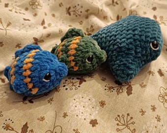 Ensemble de créatures marines personnalisables au crochet : 2 poissons et une raie