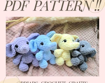 PDF Häkelanleitung: Niedrige Tasche Elefant perfekt für Märkte.