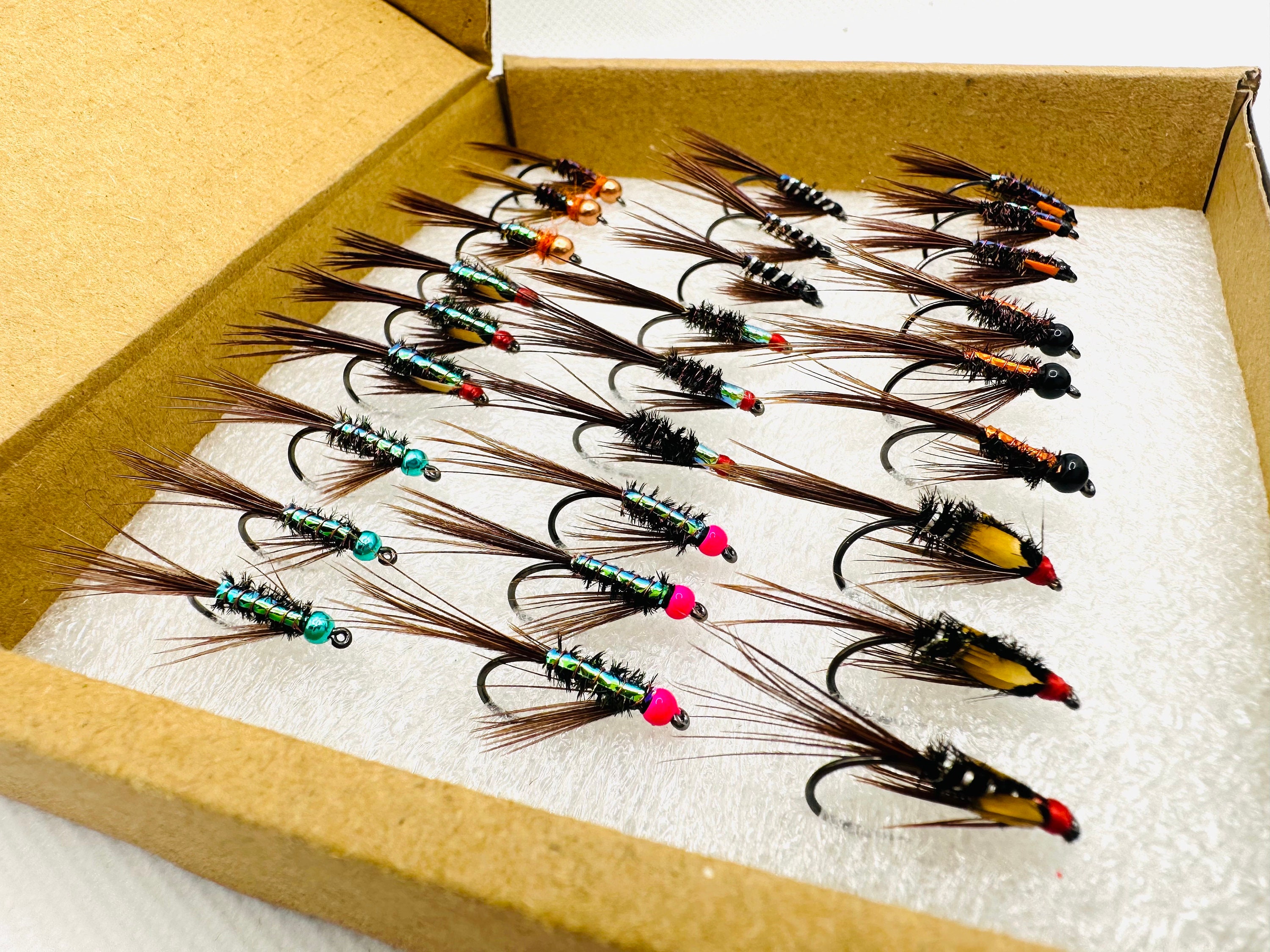Fly fishing - Nymph Box Limited Edition - 27 Flies, 9 pattens, 3 of each.