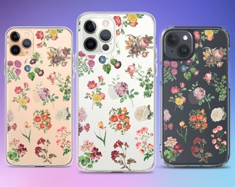Vintage floral phone case for Iphone SE, 11, 12, 13, 14, 15, XR, XS, Pro Max, Flower iphone case,Gift Idea,Gift for her,Birthday gift