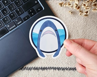 Adhesivo de tiburón Blahaj de Ikea: adhesivo grande de vinilo mate resistente al agua: perfecto para diario, botellas de agua, portátiles y mucho más.